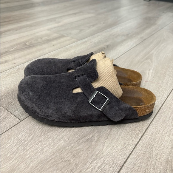 Birkenstock Boston Suede Soft Footbed Shoes Dark Gray Size 40 W9,5 - Picture 6 of 9